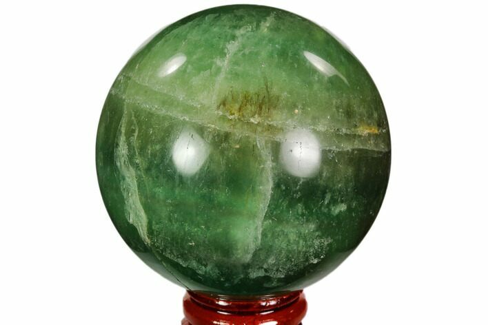Polished Green Fluorite Sphere - Madagascar #106279